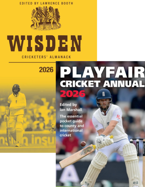 Special Offer Wisden 2026 Plus A FREE Copy Of Playfair 2026 Cricshop Wisden Playfair 480x619 